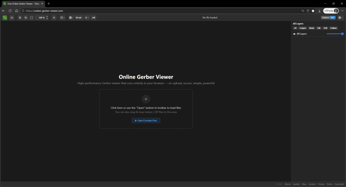 Online Gerber Viewer screenshot