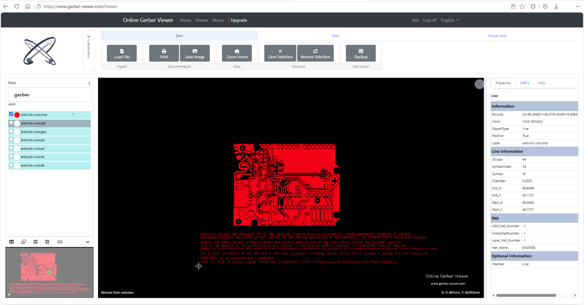 gerber-viewer.com screenshot